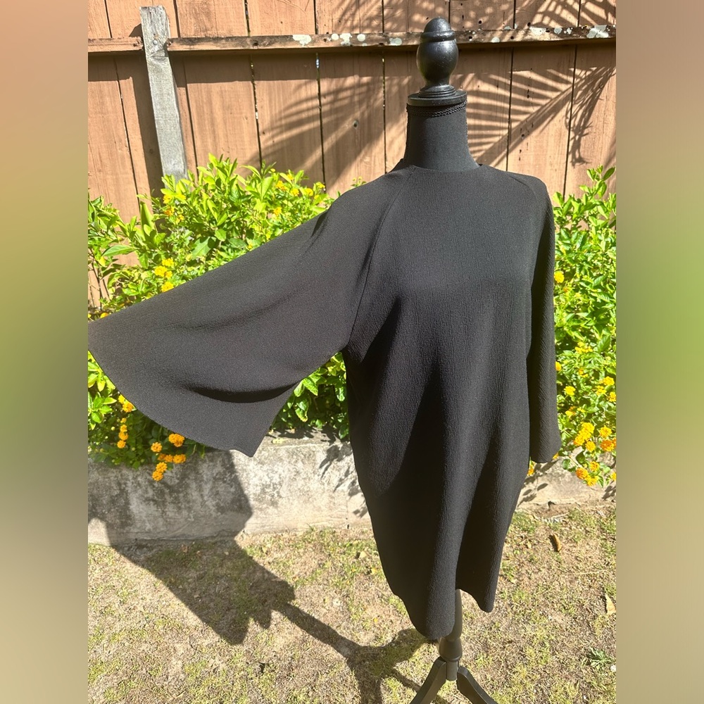 Ganni Batwing Mini Dress Black XS
